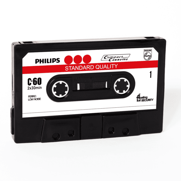 Imagem de uma carteira K7 personalizada com a imagem vintage Philips Record